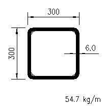 CFSHS 300x300x6,0