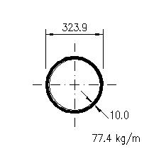 CHS - Secciones Huecas Circulares (Acabadas en Caliente) - HFCHS 323,9x10,0